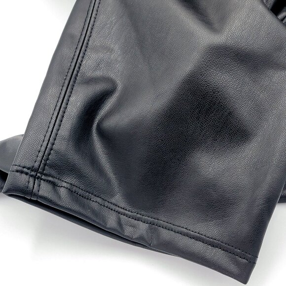 Soft Surroundings Black Faux Leather Pull-On Leggings High-Waisted  Size PM - Picture 10 of 12